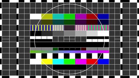 Television Test Patterns And Colour Stock Footage Video
