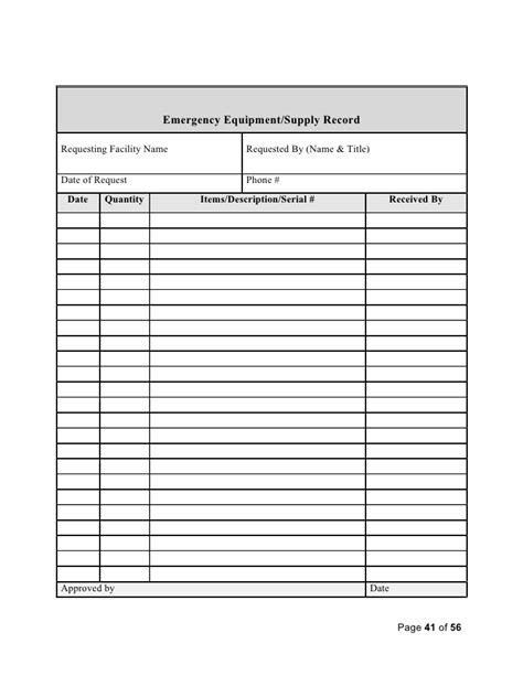 This printable basic log sheet is great for cataloguing and organizing products and shipments. Emergency Management Plan Tool Box (.doc)