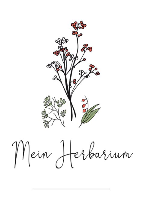 Herbarium Deckblatt Pdf Zum Ausdrucken Kribbelbunt
