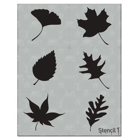 Stencil1 Leaves Silhouette Stencil 6 Pack S16p11 The Home Depot