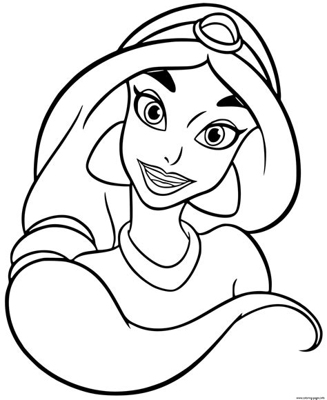 Free Printable Princess Jasmine Coloring Pages Printable Free