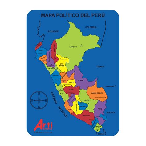 Juego Didáctico Mapa Del Perú Arti Creativo Metroapp