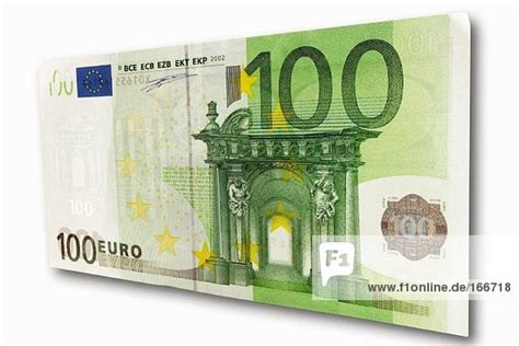 5 €, 10 €, 20 €, 50 €, 100 €, 200 € und 500 €. Hundert-Euro-Schein, Nahaufnahme
