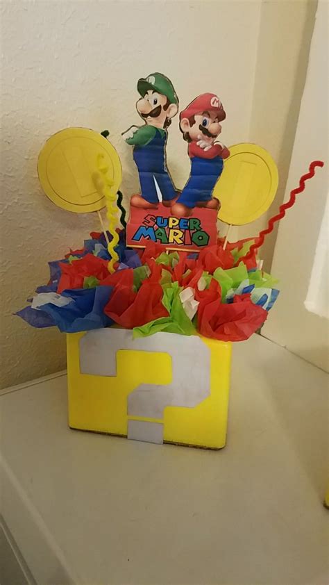 Super Mario Bros Centerpiece Birthdays Bday Party