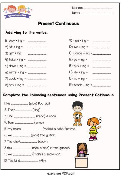 Add Ing To The Verbs Exercises Pdf In Teaching Verbs English Vocabulary Words