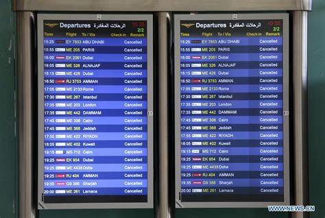Beirut Rafic Hariri International Airport Closed In Lebanon Xinhua