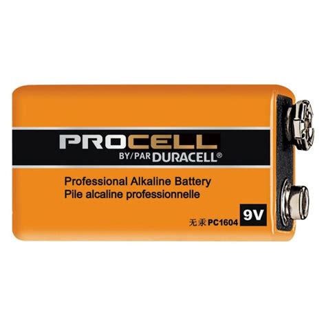 Duracell Pc1604 Procell Alkaline Battery Square 9 Volt