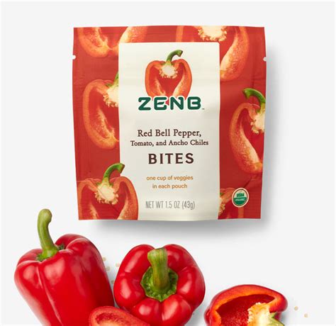 Plant Based Foods Zenb Red Bell Pepper Veggie Bites With Tomato And