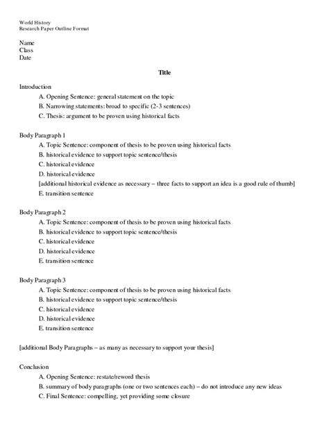 Though it proves to be very efficient. 020 Research Paper Outline Template For Biology ~ Museumlegs