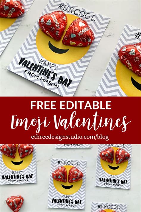 Free Printable Emoji Valentines — E Three Design Studio Emoji