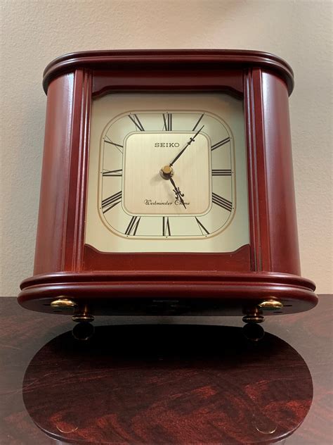 Seiko Westminster Chime Mantel Clock Solid Wood Special Edition Large