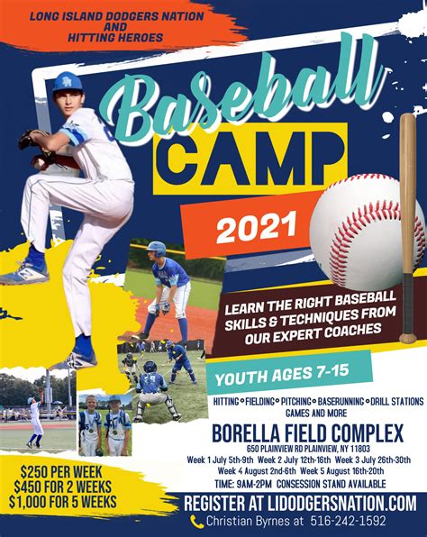 Baseball Camp Li Dodgers Nation Youth Travel Baseball