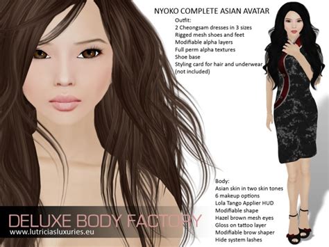 Second Life Marketplace Complete Female Asian Avatar Skin And Shape