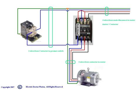 magnetic contactor wiring diagram three phase, show wiring schematic   phase air compressor