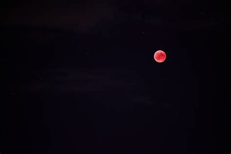 Wallpaper Full Moon Red Moon Moon Night Sky Starry Sky Hd
