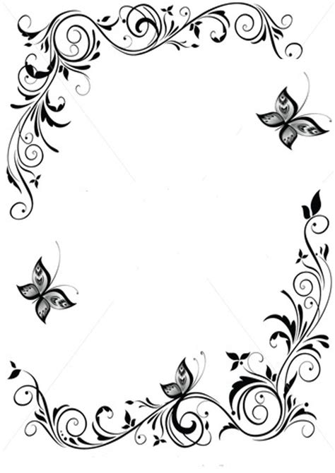 Flower Border Design With Pencil See More Ideas About Border Design