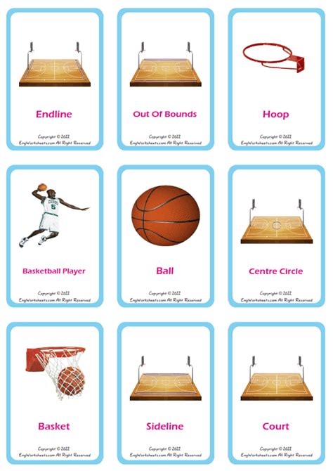 Basketball Printable English Esl Vocabulary Worksheets Engworksheets