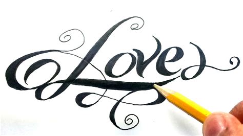 Como Dibujar La Palabra Love Paso A Paso How To Draw Love In Letters