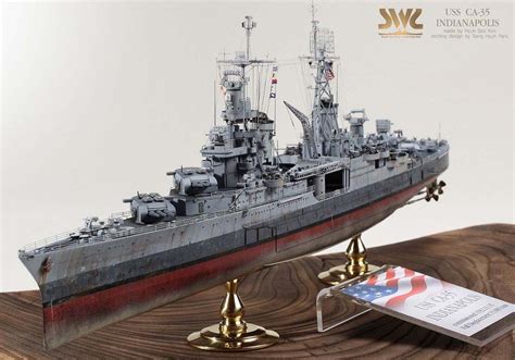 1 350 USS CA 35 Indianapolis Academy By Hyun Soo Kim Scale Models