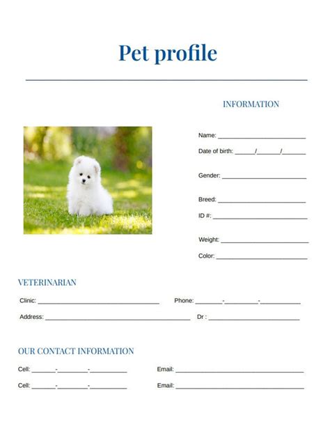 Pet Profile Etsy