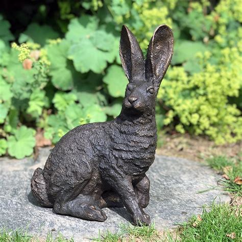 Bronze Rabbit Garden Ornament Beautiful Hand Crafted Designs