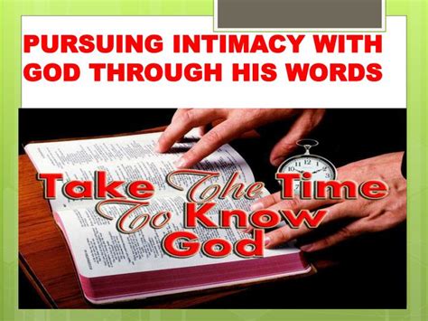 Ppt Pursuing Intimacy With God Through His Words Powerpoint