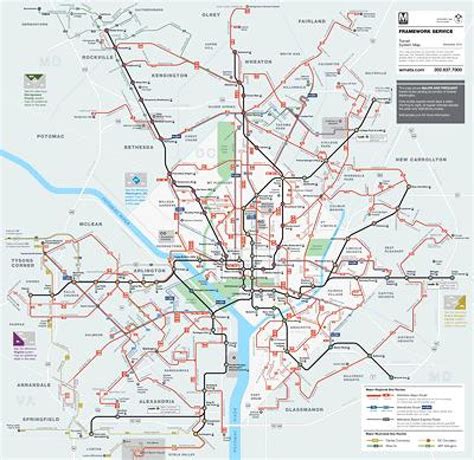 Dc Bus Map Dc Metro Bus Map District Of Columbia Usa