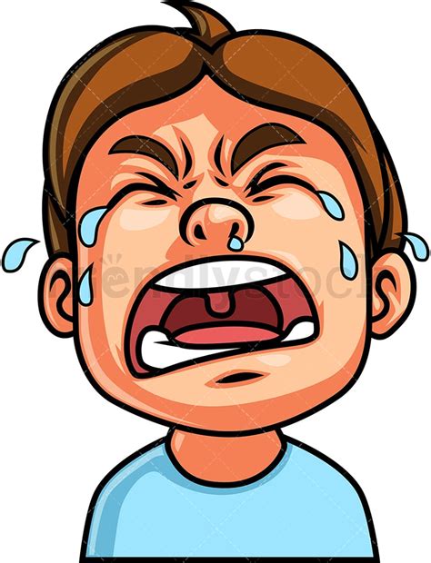 Cartoon Baby Boy Crying Stock Vector Image Art Alamy Vlrengbr