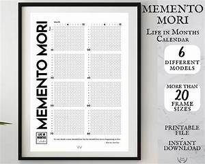 Memento Mori Stoic Life In Months Calendar Memento Mori Etsy