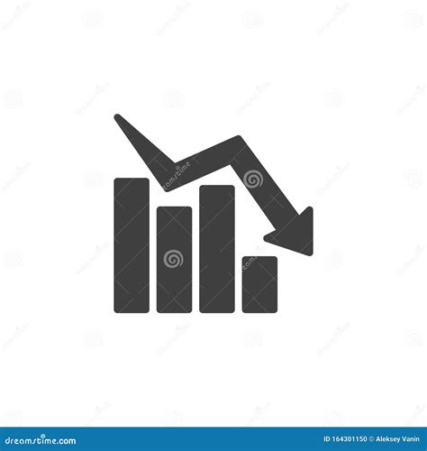 Declining Graph Vector Icon Stock Vector Illustration Of Graph