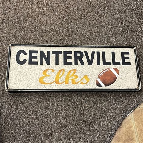 Jones Rustic Signs Wall Decor Centerville Elks Football Sign By