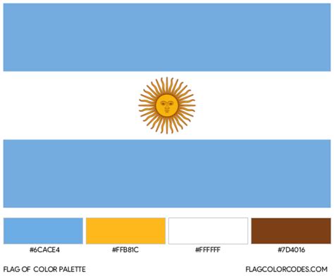 Argentina Flag Color Codes