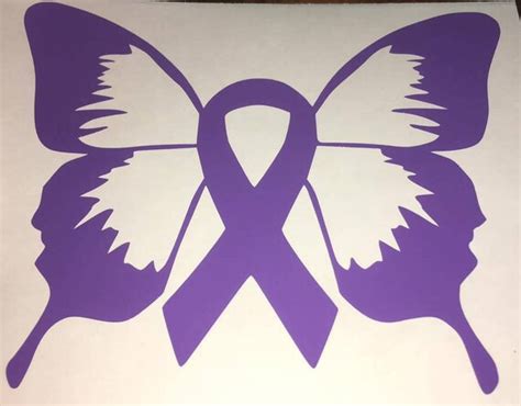 Items Similar To Lupus Purple Butterfly Decal Awareness Ribbon Pink