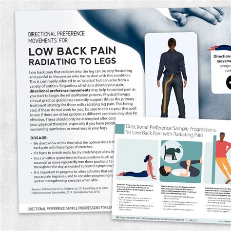 Directional Preference Sample Progressions For Low Back Pain With