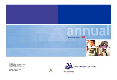 Please note we're currently experiencing delays due to high call volumes. African Alliance Insurance Company Plc (AFRINS.ng) 2010 Annual Report - AfricanFinancials