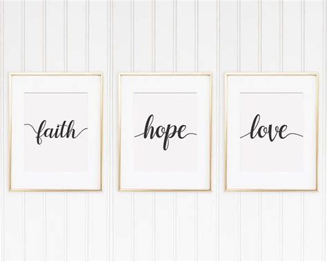 Faith Hope Love 5x7 8x10 16x20 18x24 24x36 Wedding Etsy Faith Hope