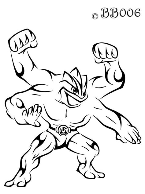 Awesome Machamp Coloring Page