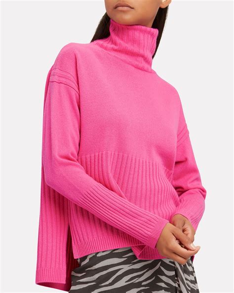 Cashmere Turtleneck Sweater Pink Hi Res Cashmere Turtleneck
