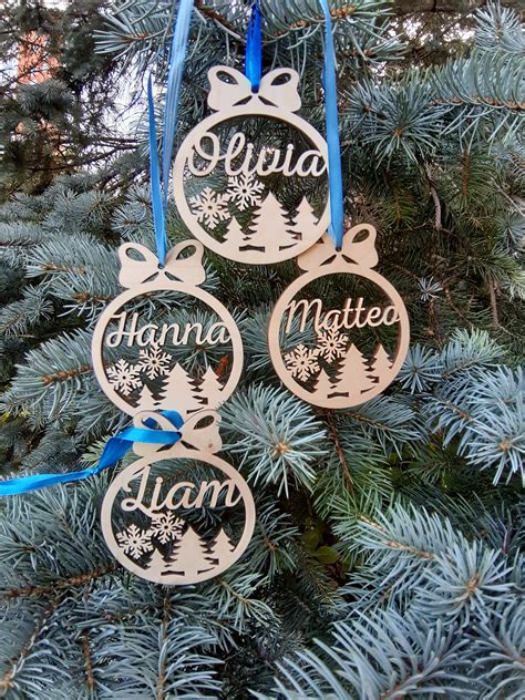 Christmas Name Decorations Personalised Choose Your Own Name Etsy Uk