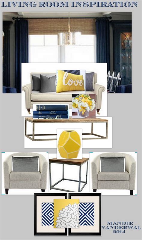 Color Scheme Living Room Navy Mustard Yellow And Gray