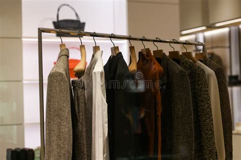 Women Clothes On Racks In A Boutique Store Editorial Stock Photo