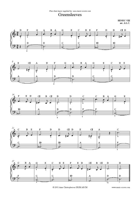We provide detailed info about all chords, scales, finger practicing and notes browse through our collection of piano tutorials for all the latest, classical and other songs. Greensleeves: easy piano version sheet music by Traditional: Piano