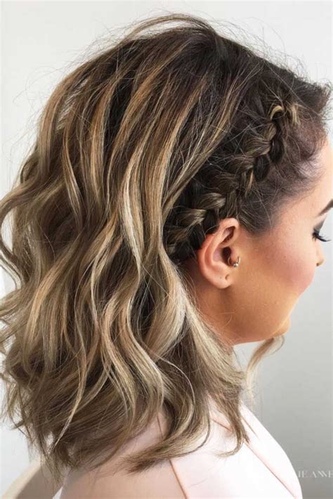 A work of art right up your crowning glory is one fun way to amp up your short hairstyle! 30 Cute Braided Hairstyles for Short Hair | Coiffures ...
