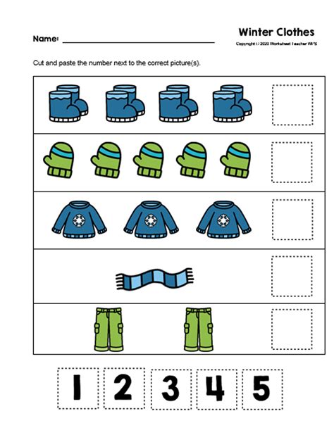 10 Winter Clothes Preschool Curriculum Activities Bundle
