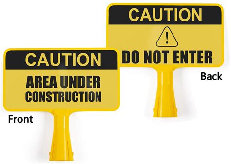 Custom Traffic Cone Sign Topper 15 X 8 Double Sided Signage