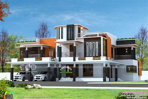 Ultra Modern 4 Bhk Luxurious Home Plan Kerala House Design Luxury