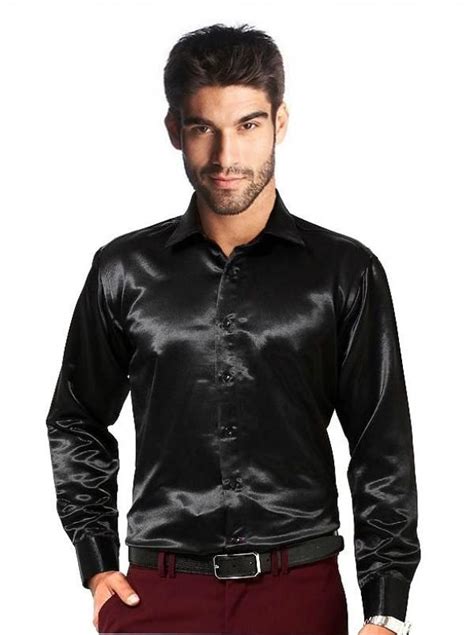 Pin By Langlitz Leather On My Style Shiny Shirts Black Satin Shirt