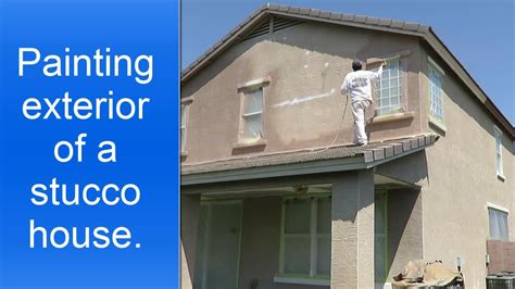 This can be especially true of a stucco home since stucco has special. Painting exterior of two story stucco house. - YouTube