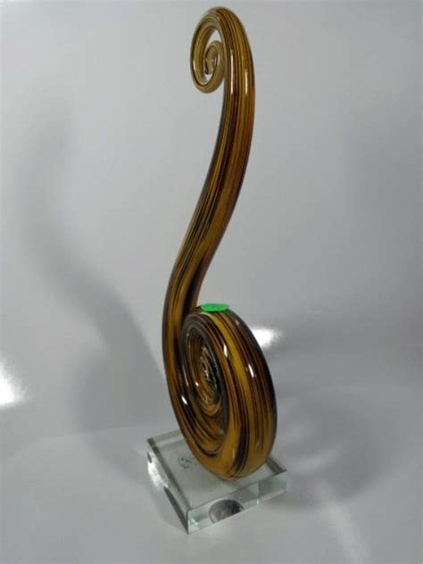 Murano Glassware Art Glass Twisted Spiral Sculpture Lot 228