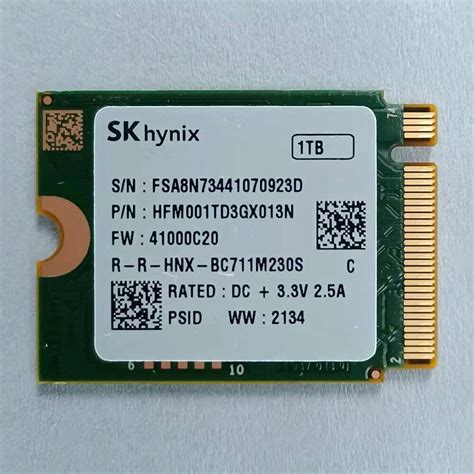 Sk Hynix Bc711 M2 2230 Ssd 1tb Nvme Pcie For Microsoft Surface Pro X 8
